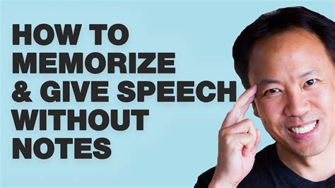how to remember a speech without notes