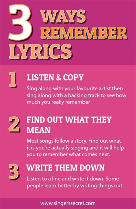 how to remember song lyrics