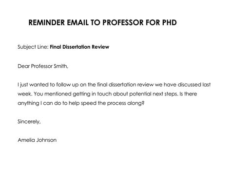 how to remind professor to reply email