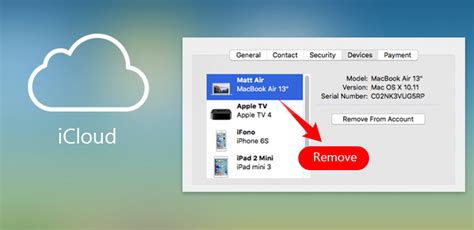 how to remove a device from icloud