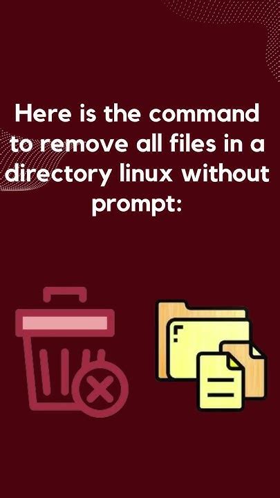 how to remove a directory in linux without prompt