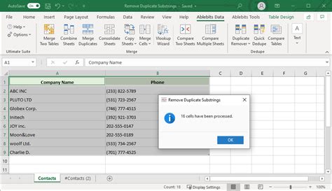 how to remove a duplicate word in excel