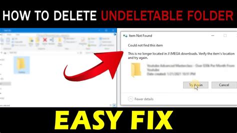How To Remove A Folder From Desktop That Won T Delete