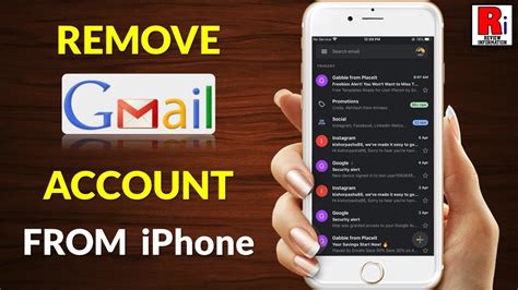 how to remove a gmail account from iphone app