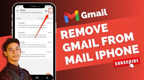 how to remove a gmail account from iphone mail