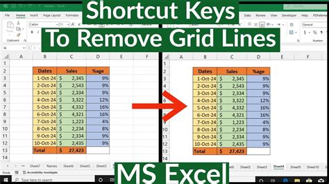 How To Remove A Grid In Excel
