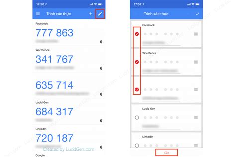 how to remove a key from google authenticator