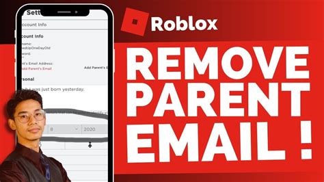 how to remove a parental recovery email roblox