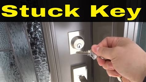 how to remove a stuck key in lock
