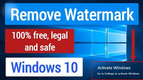 how to remove activate windows 10 watermark