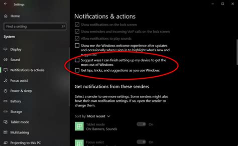 how to remove ads from notification bar windows 10
