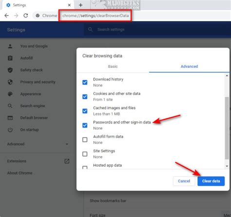 how to remove all passwords from chrome