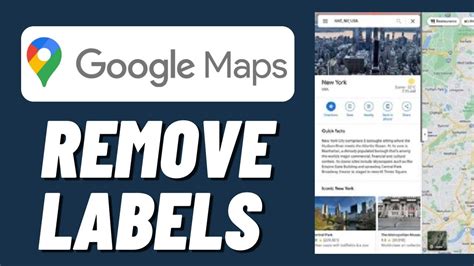 how to remove all text on google maps
