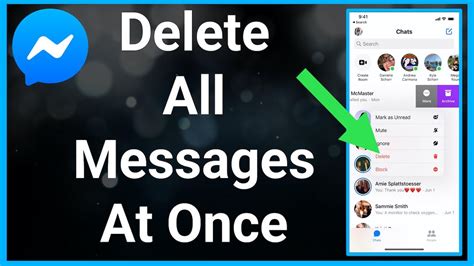 how to remove all the messages from messenger