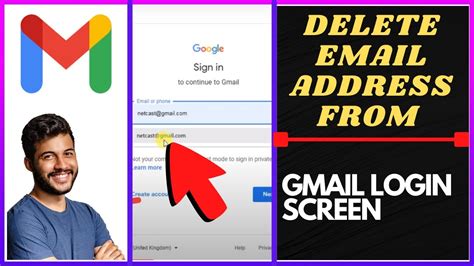how to remove an email from gmail login