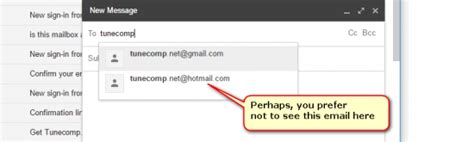 how to remove an email from gmail suggestions