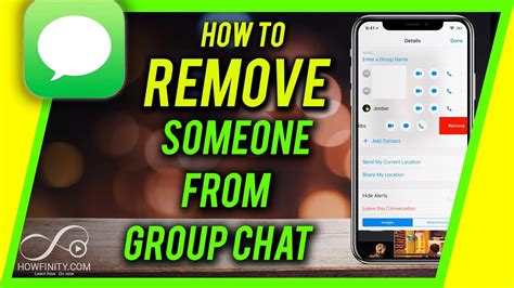 how to remove android number from iphone group chat