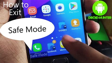how to remove android phone from safe mode
