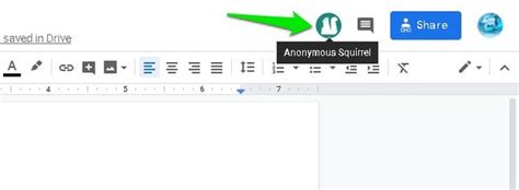 how to remove anonymous animal on google docs