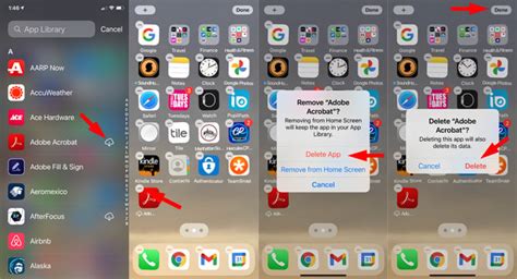 how to remove app library screen on iphone