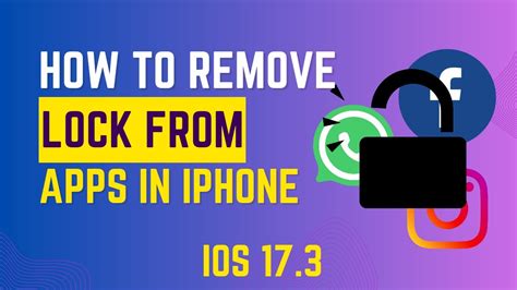 how to remove app lock in iphone 13