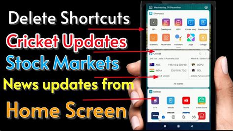 how to remove app shortcuts from home screen