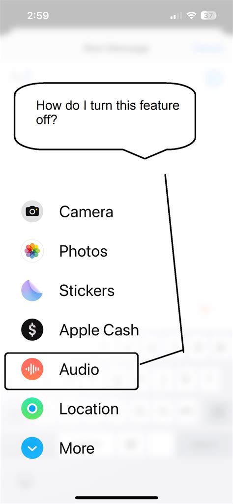 how to remove audio from text on iphone