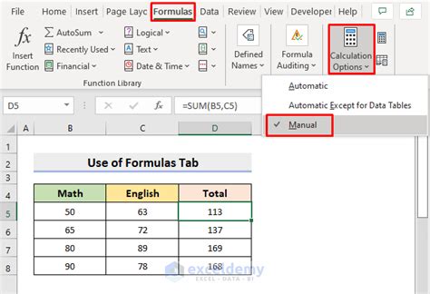 how to remove auto function in excel