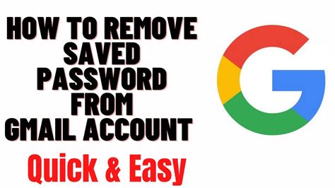 how to remove auto save password in gmail