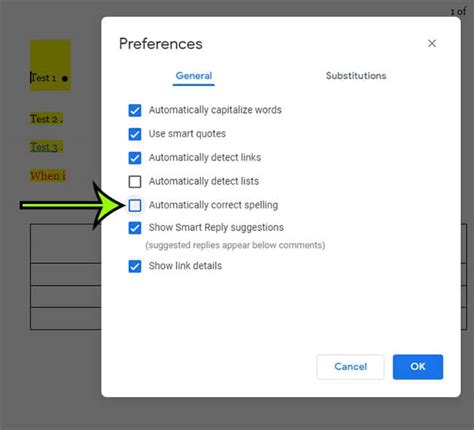 how to remove autocorrect on google slides
