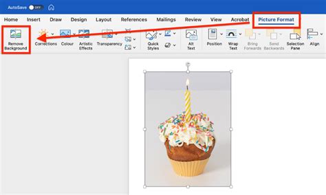 how to remove background from image using word