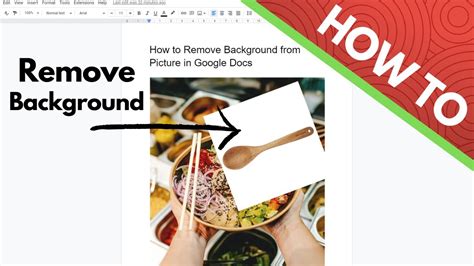how to remove background of picture in docs