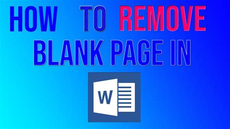 how to remove blank page in ms word in mobile