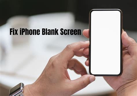 how to remove blank screen on iphone