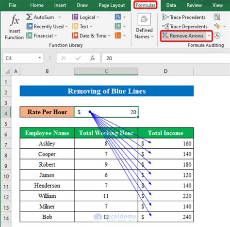 how to remove blue grid lines in excel