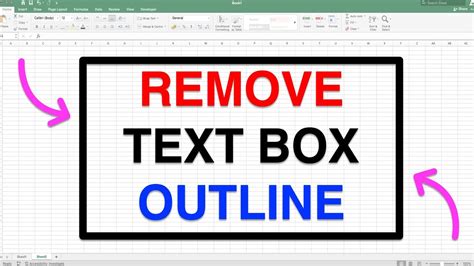 how to remove border from text box in excel