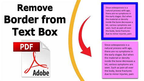 how to remove border from text box in pdf without