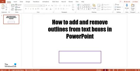 how to remove border from text box in powerpoint