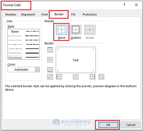 How To Remove Borders In Excel Cells