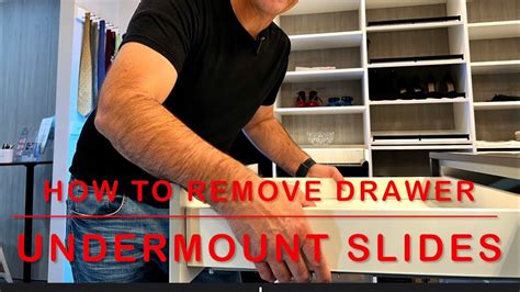 how to remove bottom drawer slides