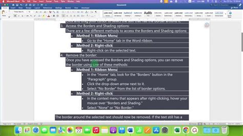 how to remove box around text in word from chatgpt without