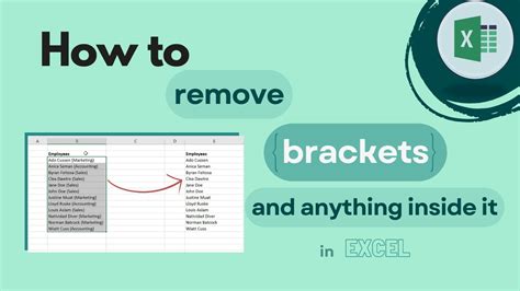 How To Remove Brackets In Excel Sheet