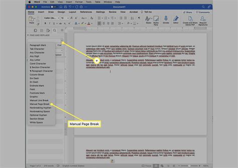 how to remove break page in word mac