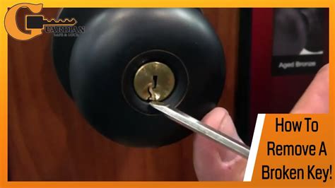 how to remove broken key from door lock with pliers