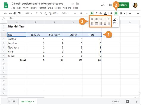 how to remove cell border in google docs