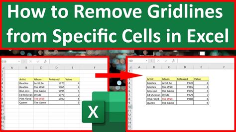 how to remove cell lines in excel sheet
