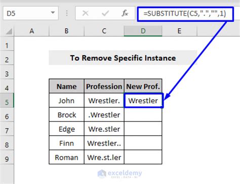 how to remove certain characters from a cell in excel