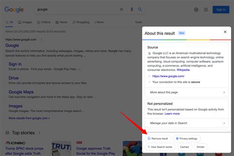 how to remove certain results from google search