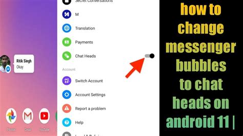 how to remove chat bubbles on messenger android