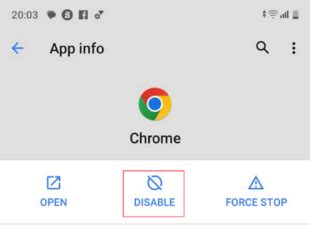 how to remove chrome on android